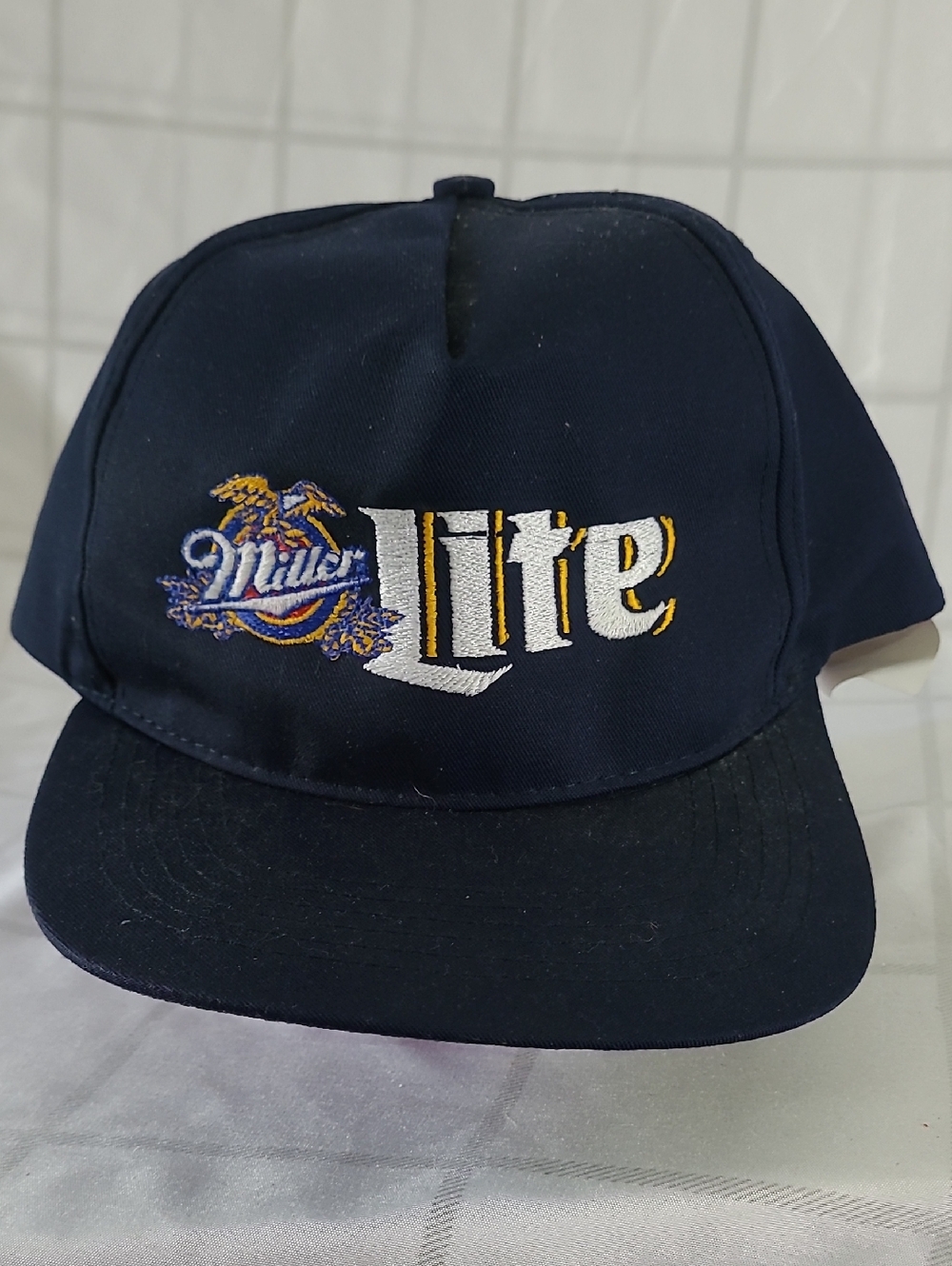 Miller Lite Embroidered Navy Snapback Hat